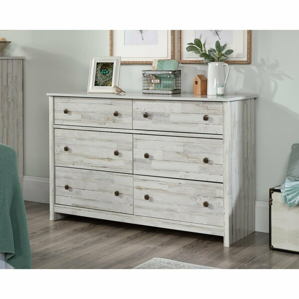 Sauder River Ranch Dresser White Plank , Safety tested for stability to help reduce tip-over accidents 429627